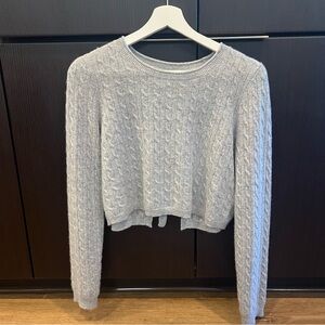 J Crew Cashmere tie-back cropped sweater Size S